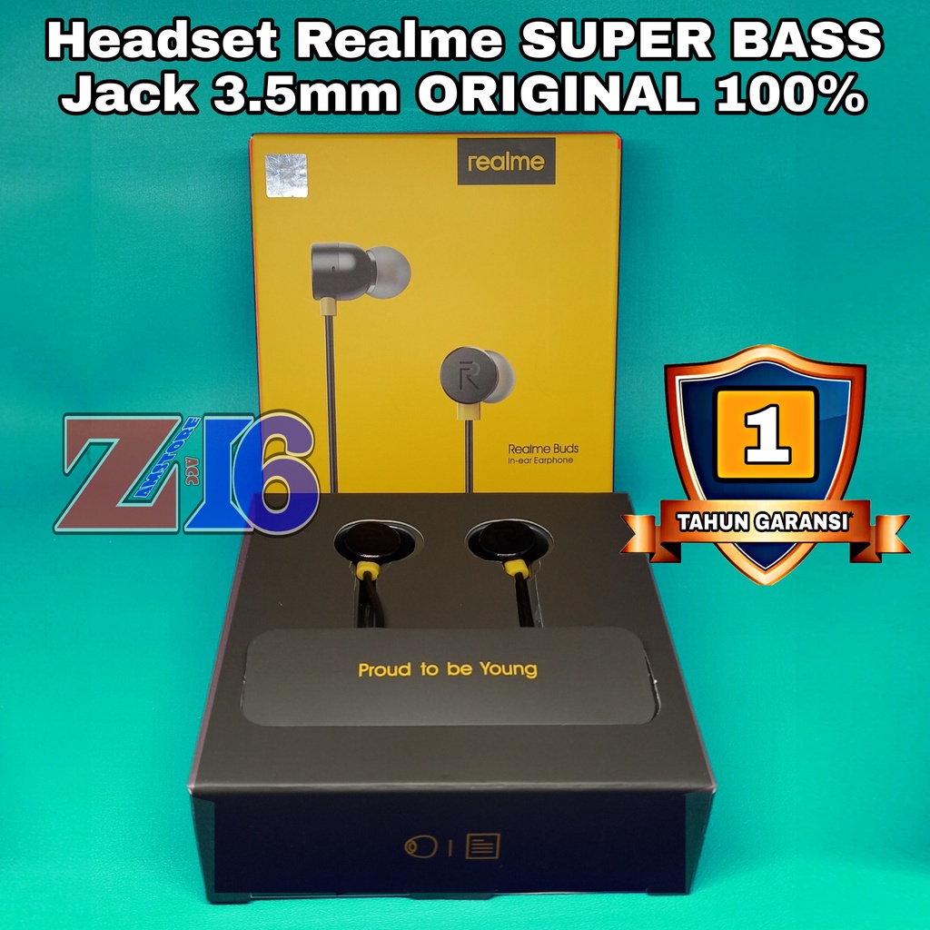Headset Earphone Realme 3 3X 3PRO SUPER BAS Original 100% Relme ORI