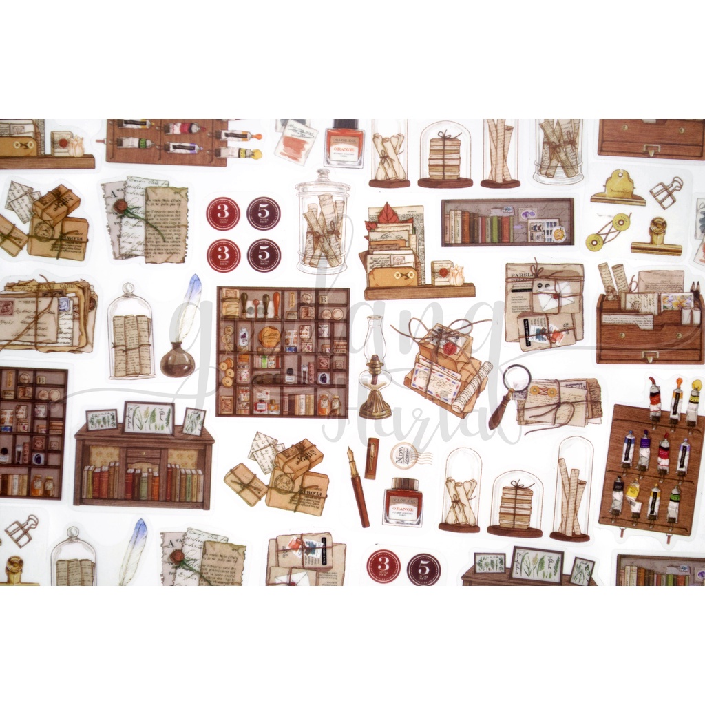 

Stiker Set Vintage Nature Deco Stiker Motif Book Flowers DIY GH 305821