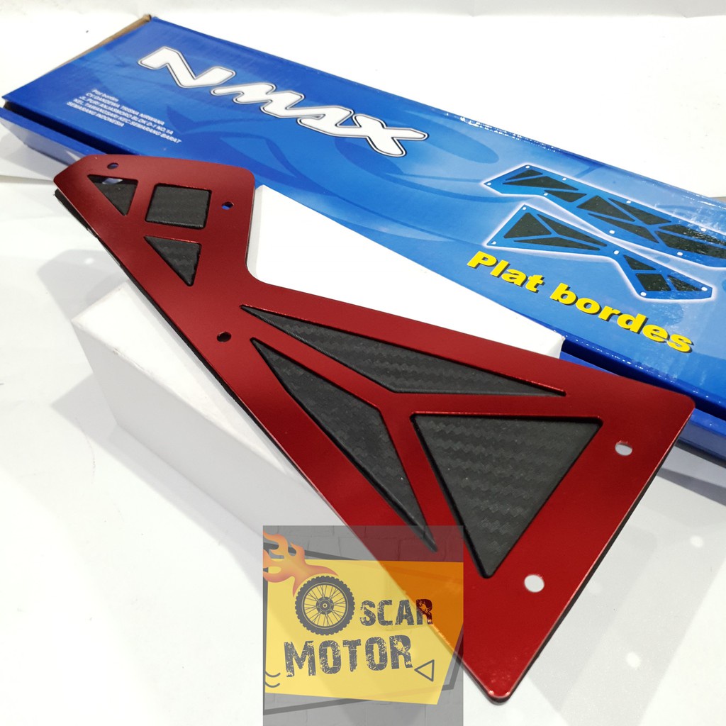 PLAT BORDES NMAX G2854 KARBON CNC PIJAKAN ALAS KAKI CARBON YAMAHA NMAX KARPET MOTOR motor motor