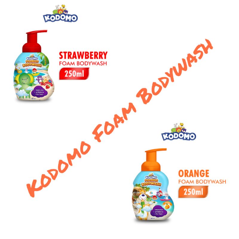 Kodomo Foam Bodywash 250 ml Orange/Strawberry