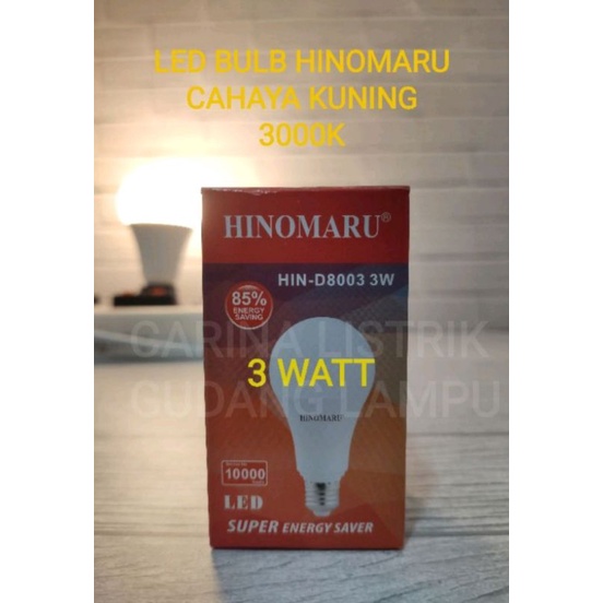 Lampu Bohlam LED Bulb 3W 3 Watt Warm White Kuning Kualitas Bagus