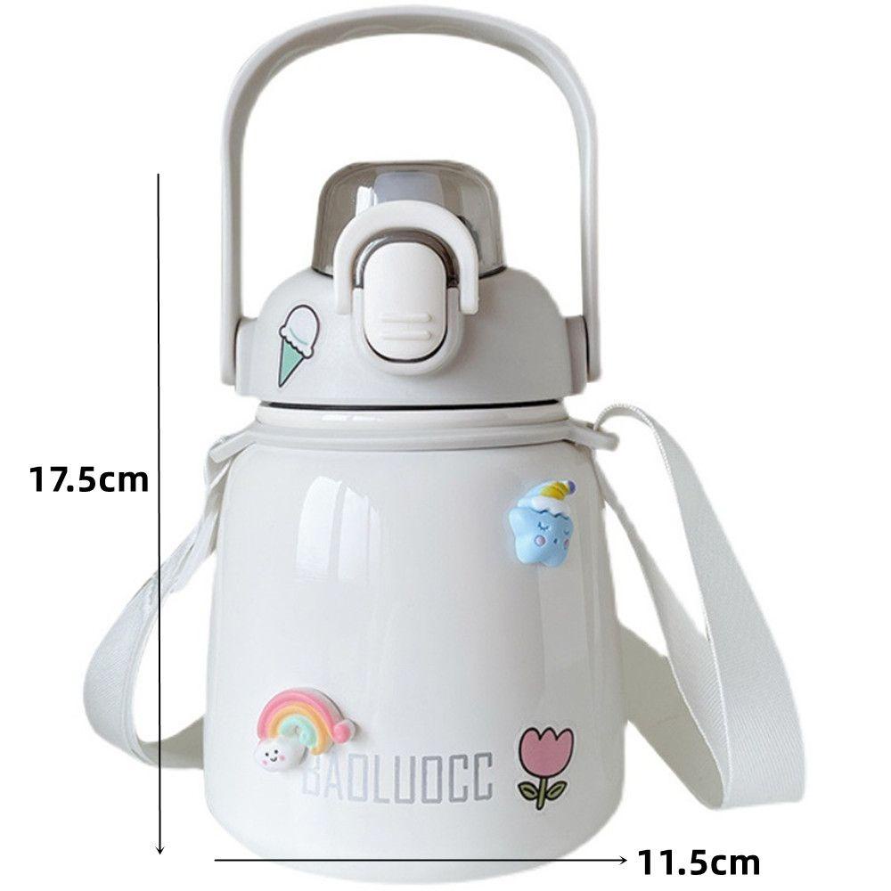 Solighter Botol Minum Thermal Kapasitas Besar 650ml Bahan Stainless Steel Dengan Sedotan