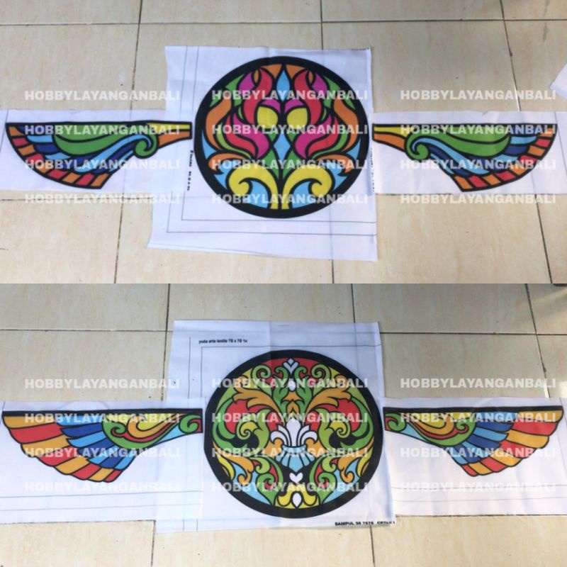 10 pcs kain layangan naga motif digital print sampul kepingan DM 20 30 40 50 60 70