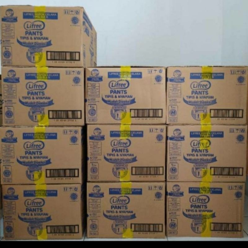 Lifree  Popok Celana Dewasa (M/L/XL/XXL) /48pcs/1 karton