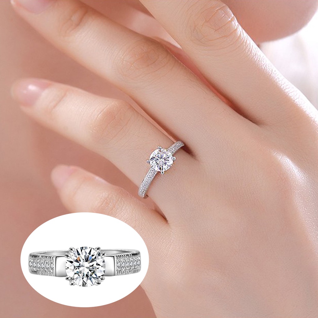 Hu Hu Hu Hu Hu Alat Bantu Pasang Kacamata♡ 2pcs Cincin Bentuk Geometri Aksen Cubic Zirconia Untuk Pria Dan Wanita