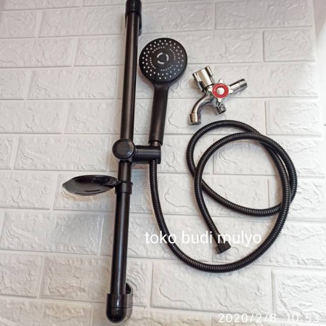 SHOWER TIANG BLACK FIORENTINO BULAT