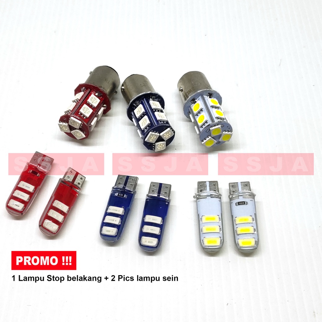 PROMO-1 SET LAMPU STOP REM BELAKANG MODE KEDIP+2 PCSLAMPU SEIN/SEN JELY