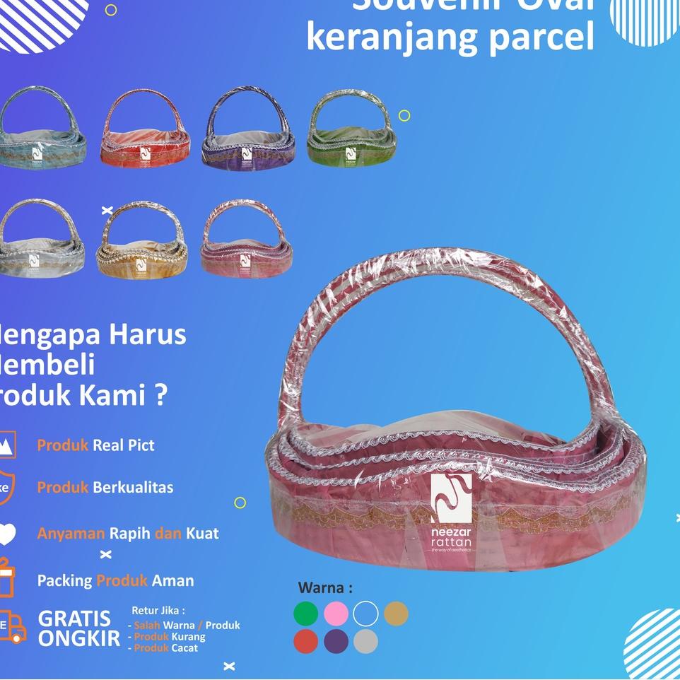 

quv Souvenir Kotak keranjang parcel hantaran seserahan pengantin lamaran bulat ♋ 20