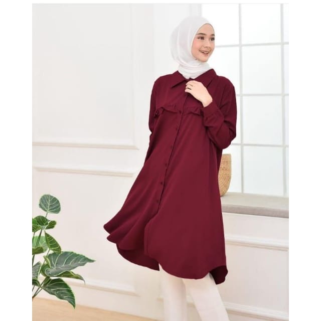 Tunik Rufela Wanita Muslim Remaja Terbaru // Rufela  Long dress