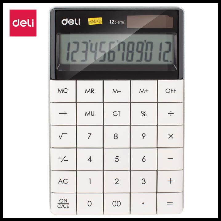 

Deli E1589 White Calculator/Kalkulator-Modern Calculator 12-Digit