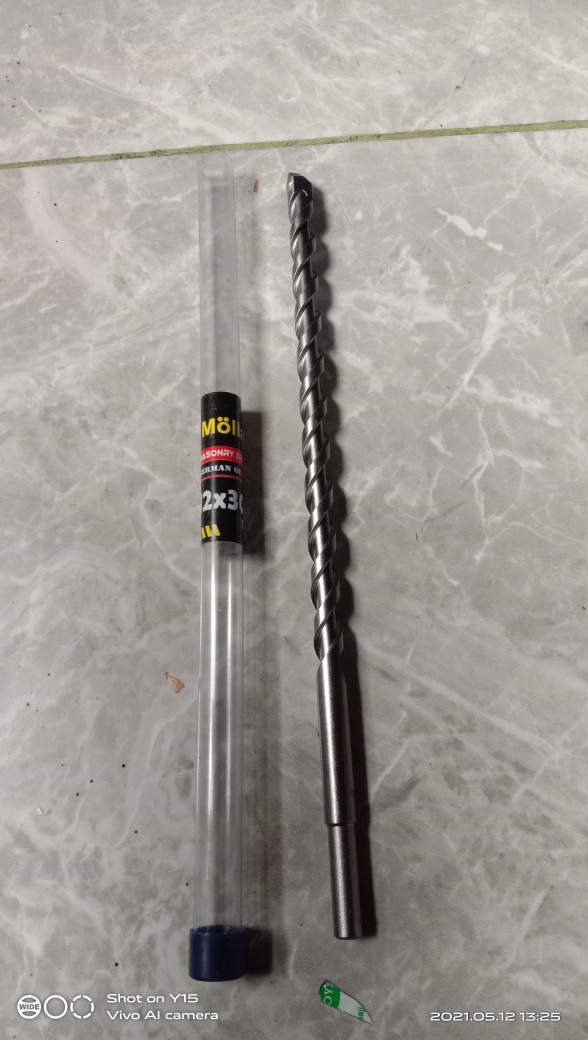 Mata Bor Beton Tembok Panjang 300mm X 12mm Mollar