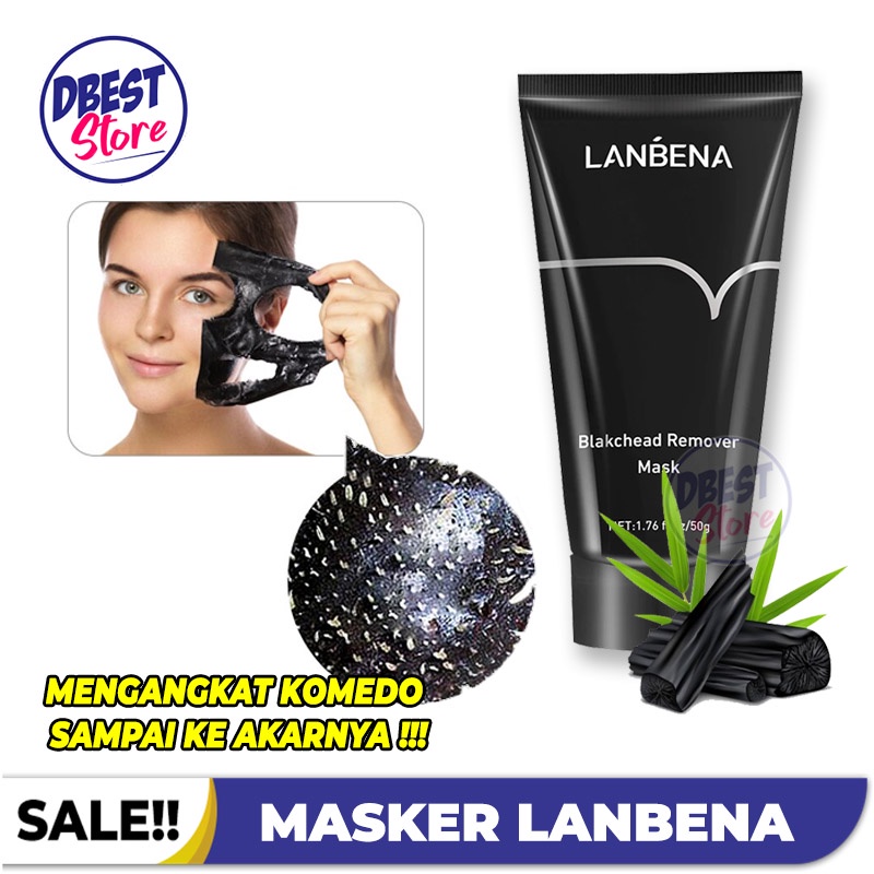 DBEST - (GRATIS KUAS MASKER) - LANBENA MASKER KOMEDO HIDUNG /BLACKHEAD REMOVER PEEL OFF BLACKMASK CHARCOAL