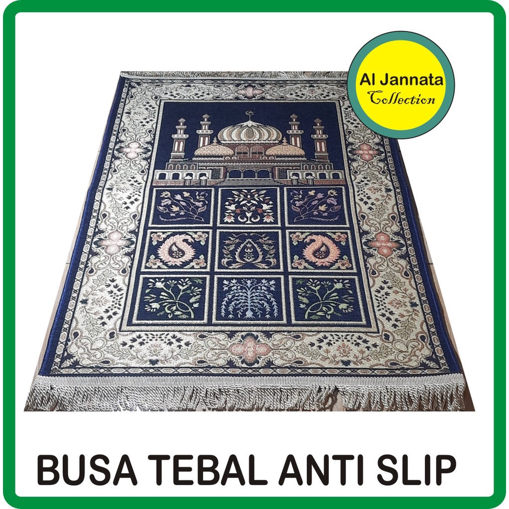 Sajadah Tebal Turki Biru Motif Madinah