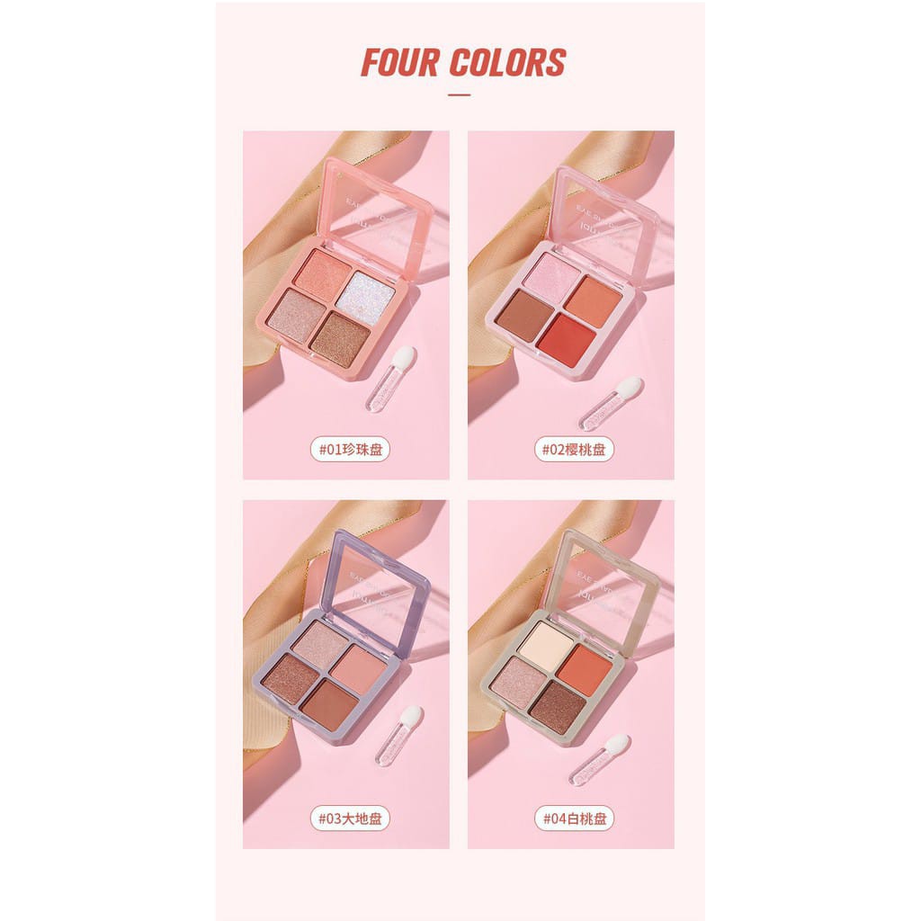 Lameila Eyeshadow Pallete  Gliter 4 Warna Kombinasi Tahan Lama LS 5086