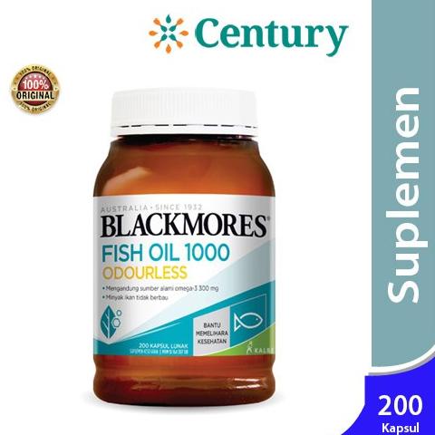 BLACKMORES FISH ODOURLESS OIL 200CAP / OMEGA 3 / FISH OIL