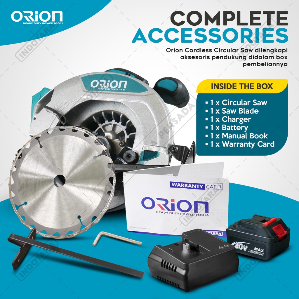 Cordless Circular Saw / Mesin Gergaji / Mesin Potong Orion CSM7600