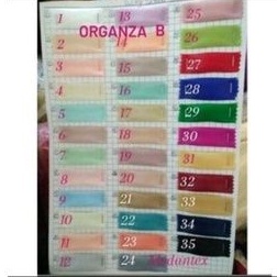 Bahan organza dop/organza saten/hijau wardah