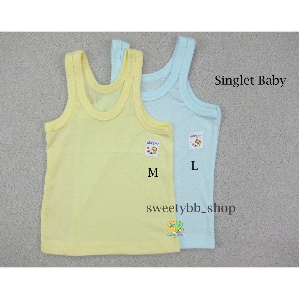 Singlet Bayi UNISEX / Pakaian Dalam Anak / Kaos Kutang Anak (0 - 2 THN)  6PCS