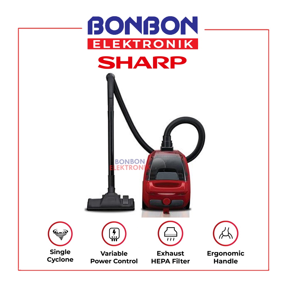 Sharp Bagless Vacuum Cleaner EC-NS18-BK/RD 450 Watt ECNS18