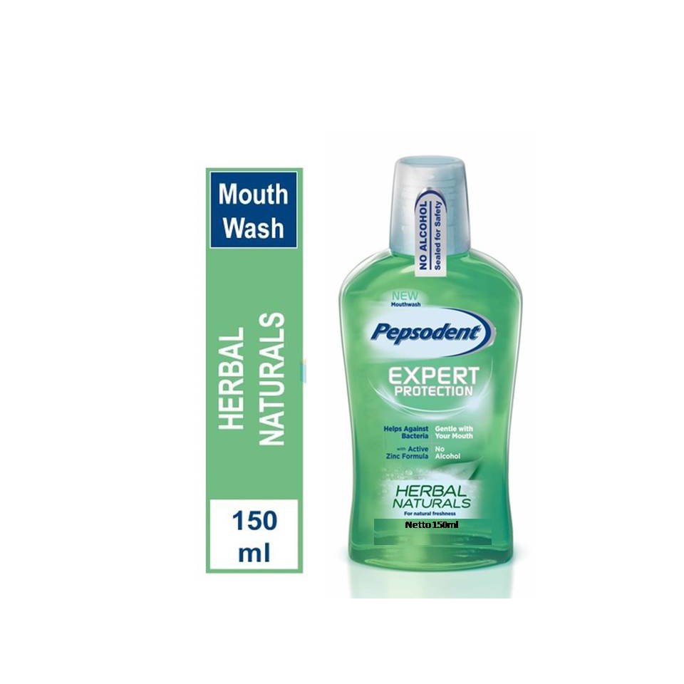 PEPSODENT MOUTHWASH EXPERT PROTECTION HERBAL NATURALS 150ML