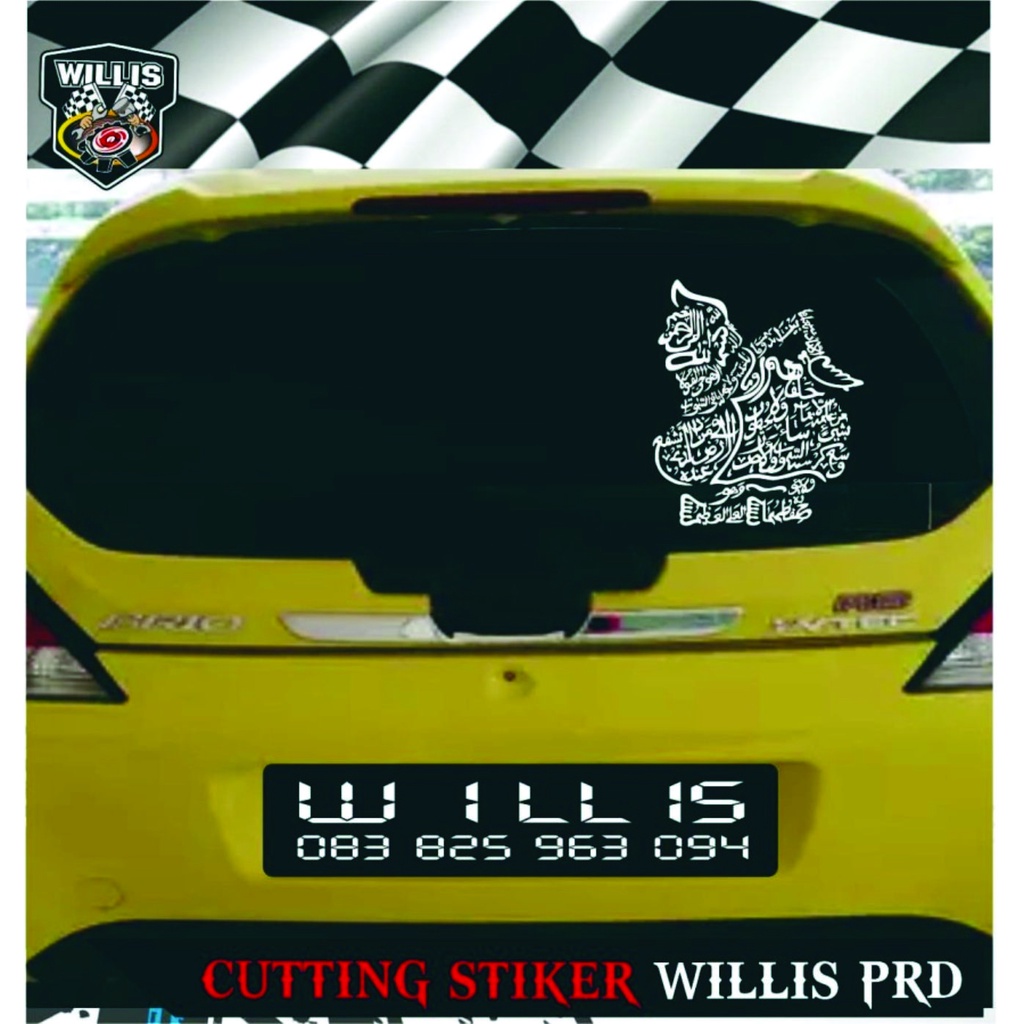 Grosir Stiker Sticker Cutting Kaca Mobil Kaligrafi Ayat Kursi Wayang Semar