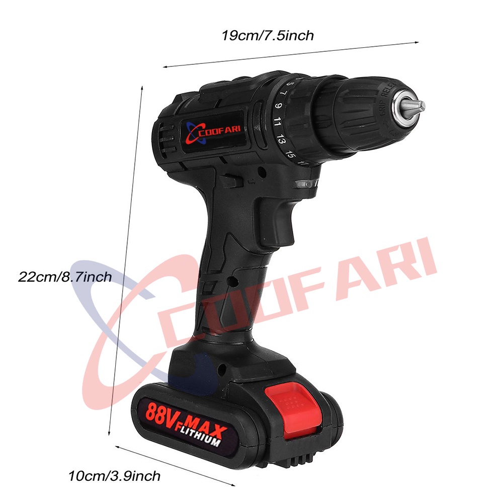 Bor Mesin Elektrik Drill 10mm Set Reversible Mesin Bor Tangan Listrik