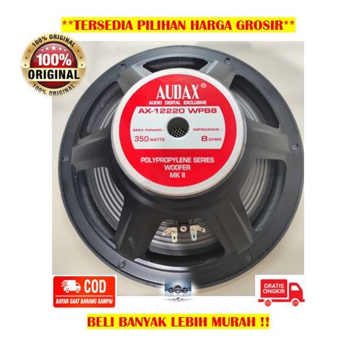AUDAX Speaker 12 Inch 350 Watt Woofer AX-12220 ORIGINAL