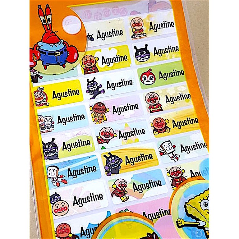

Label Nama Anti Air Sticker Waterproof Anpanman