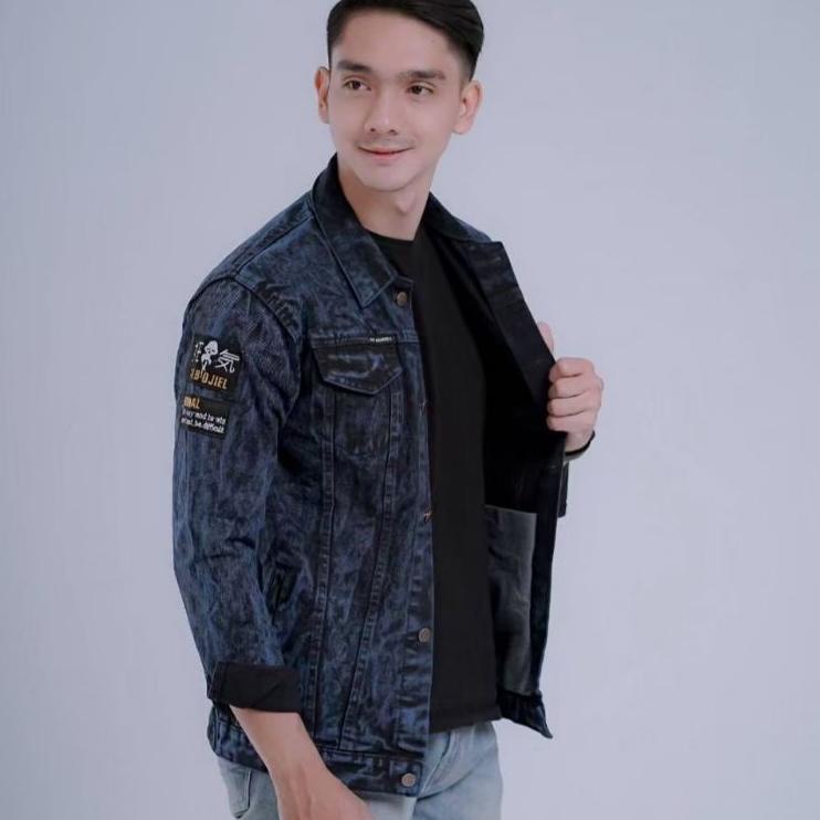 - JAKET JEANS PRIA  DENIMGakuran GCrows Zero Su F Bandung Cowok Trend Q7Y3 SIZE M - L - XL "BRB. 414