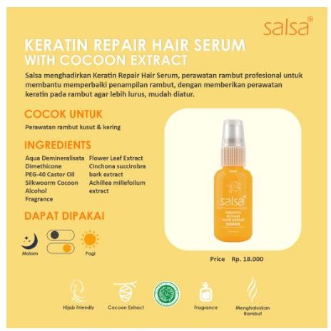 [HALAL] ^ KYRA ^ Salsa Hair Serum Rose Instant Growth Keratin Repair Spray Serum Wangi Sepanjang Hari