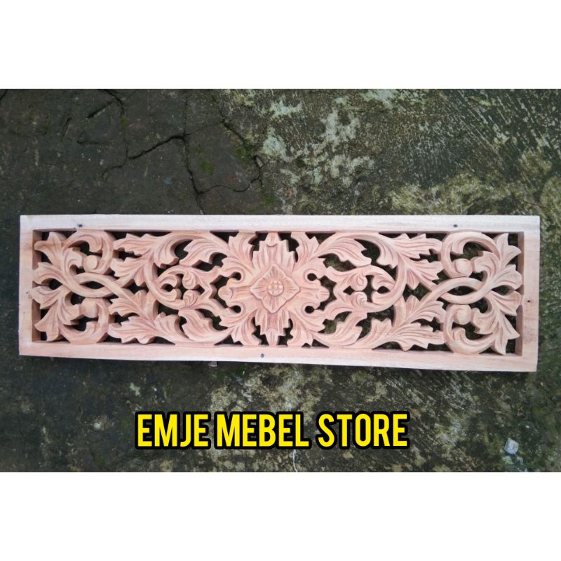 hiasan dinding ornamen kayu ukir lisplang pintu jendela