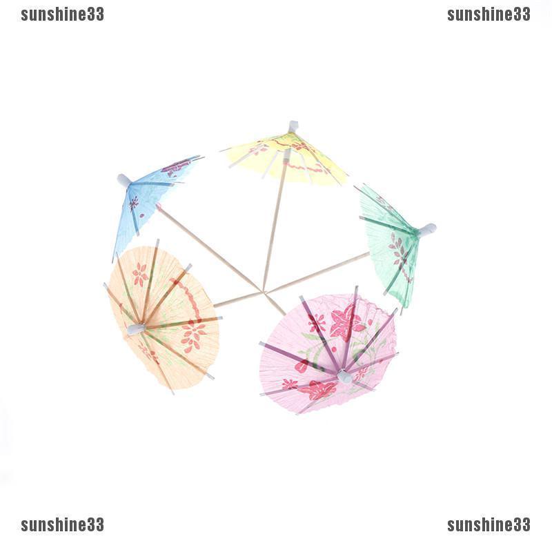 50Pcs Payung Parasol Kertas Warna Warni Hiasan Gelas 50Pcs Payung Parasol Kertas Warna Warni Hiasan Gelas