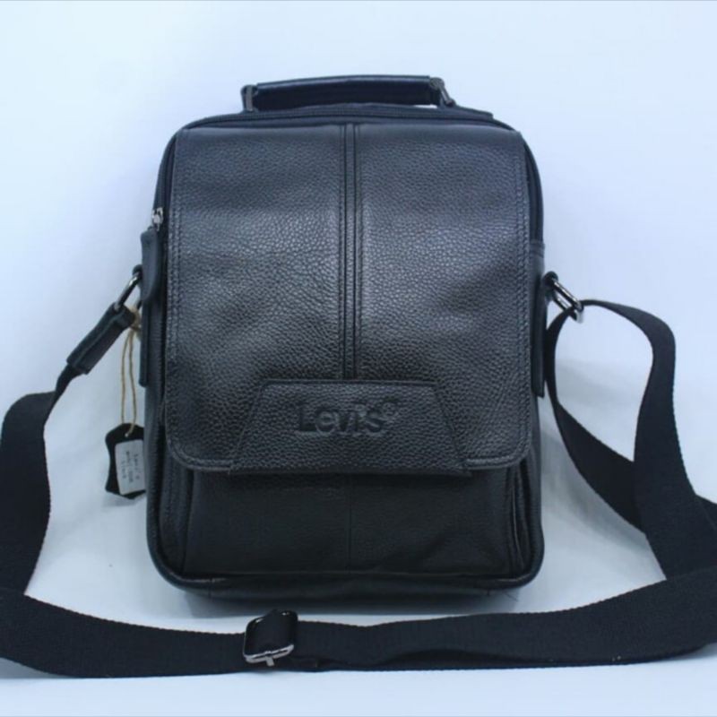 Tas Selempang Kulit - Tas Pria Import - Tas 2 in 1 Selempang dan Tenteng - Tas sling bag