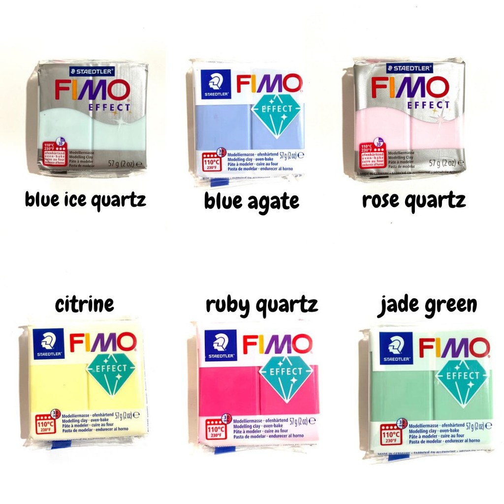 fimo effect gemstone efek batu polymer clay bahan clay