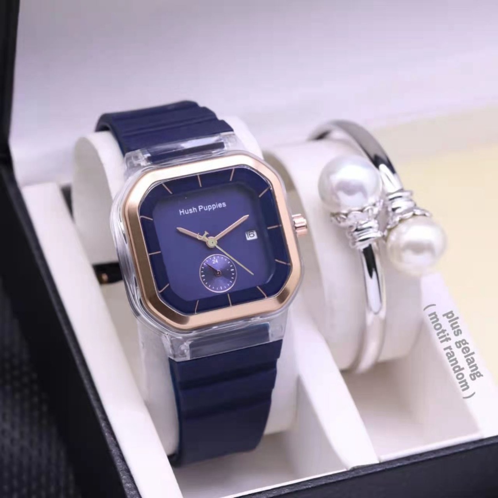 Hush Pupies Jam Tangan Wanita Paket Gelang ELUX