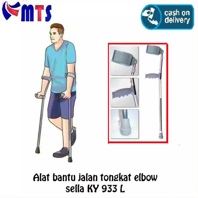 kios.phoebe - TONGKAT SIKU / TONGKAT ELBOW SELLA (SATUAN) - SELLA SILVER, TONGKAT