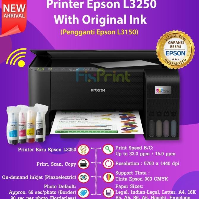 Printer Epson L3150 L 3150 Print Scan Copy WiFI Tinta Epson 003
