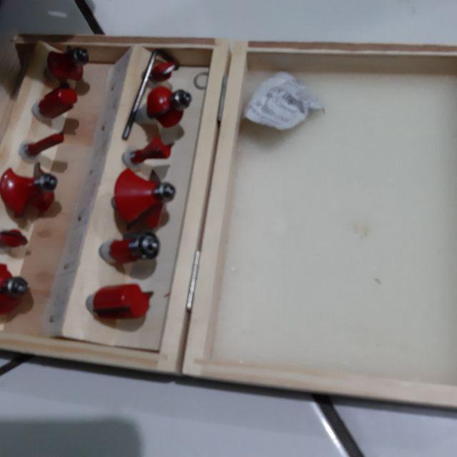 Mailtank Mata Profil Ruter 12pcs 1/4-pisau Ruter Bits 12pcs 1/4 -box Kayu