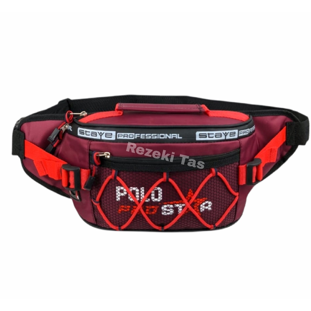 Waistbag/tas Pinggang Tas Selempang Terbaru Original Polo Prostar Bahan Nilon Parasut