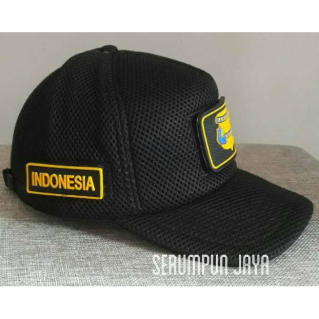 TOPI GADA PRATAMA - TOPI GADA PRATAMA SECURITY 3PATCH JARING VELCRO HITAM