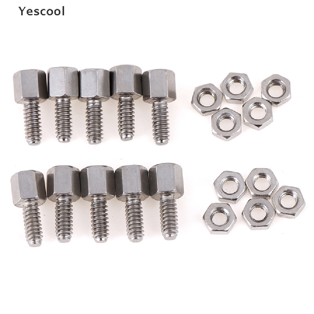 Yescool 10 Set Baut + Mur Ukuran 5 + 7mm