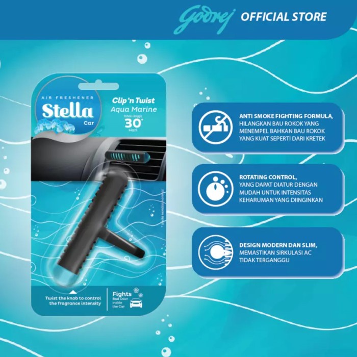 Stella Clip N Twist Parfum Pewangi AC Mobil Car Air Freshener