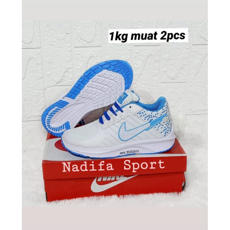 CUCI GUDANG Sepatu IMPORT Nike putih REAL PICT 1000% | Sepatu Running Cewek tebal dan empuk-4