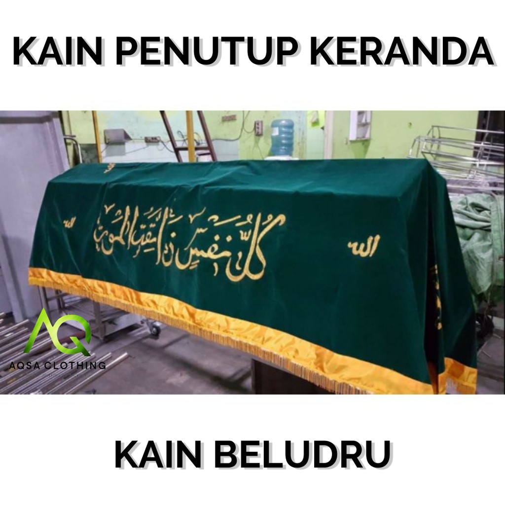 KAIN PENUTUP KERANDA JENAZAH/TUTUP KERANDA JENAZAH BAHAN MANCHESTER &amp; BELUDRU