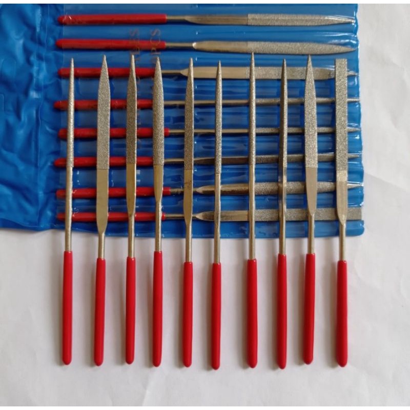 KIKIR Set 10pcs Intan Emas Diamond  Flat Kikir Rata Files