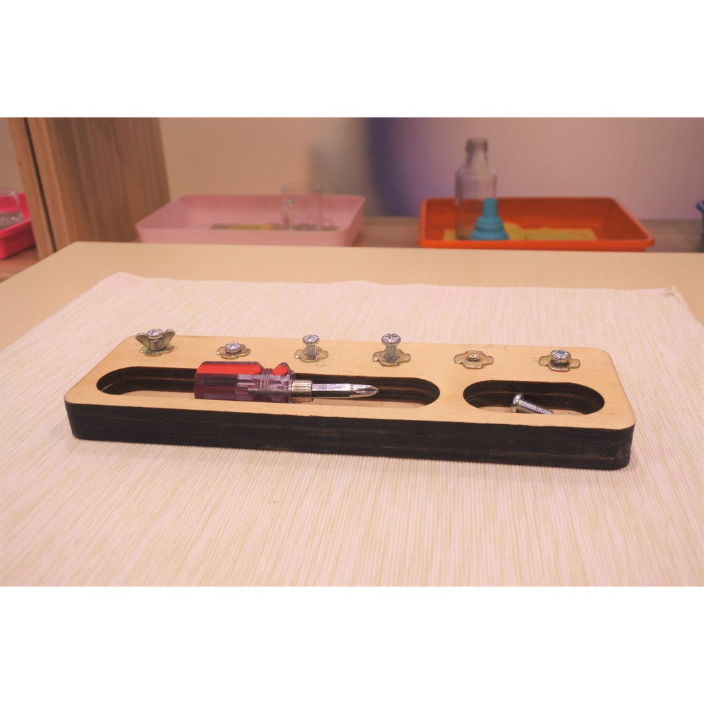 Screw and Screwdriver Montessori Material