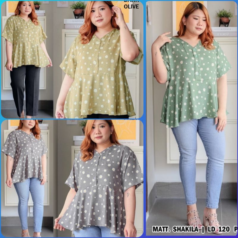 Atasan Wanita Jumbo Blouse big size LD 120 Premium Quality