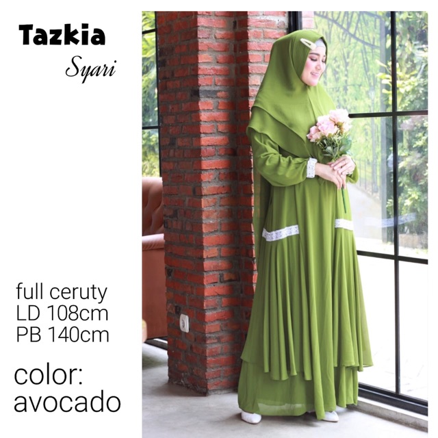 Gamis Syari kekinian TAZKIA lembut nyaman muslimah dress lebaran