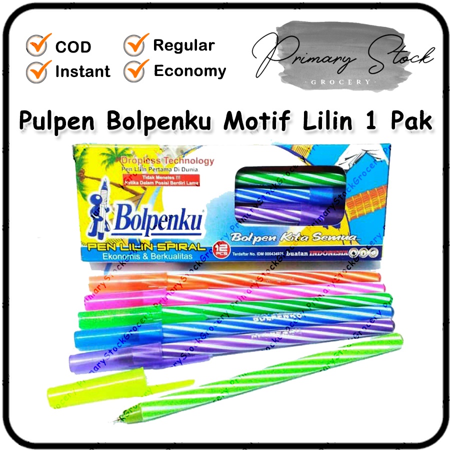 

Pulpen Lilin 1 Pack Pena Bolpenku Murah Bolpoin Ulir Bolpen Unik Pen Spiral