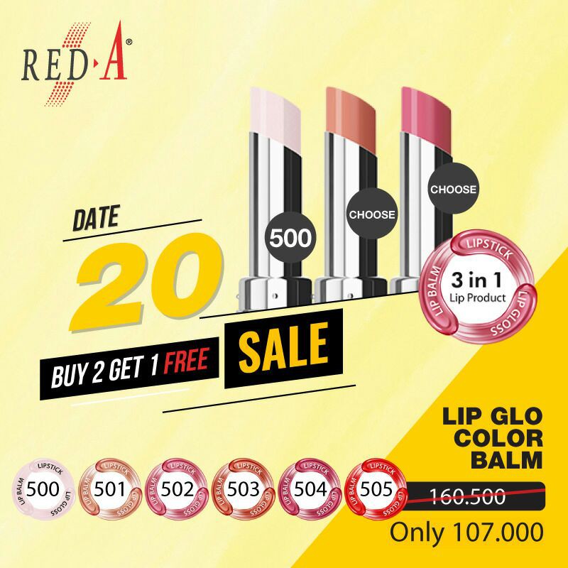 Paket Lip Glo Color Balm Red A isi 3